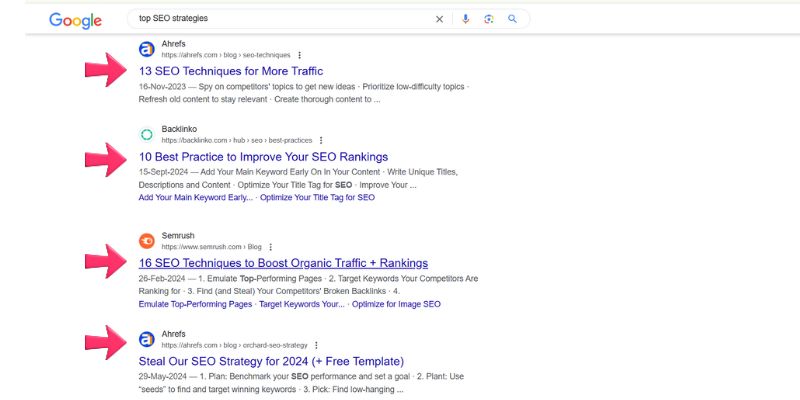 top SEO strategies keyword 