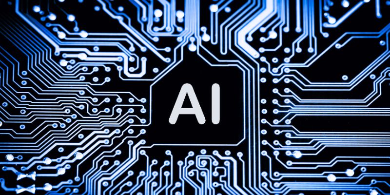 Text of ai in black background